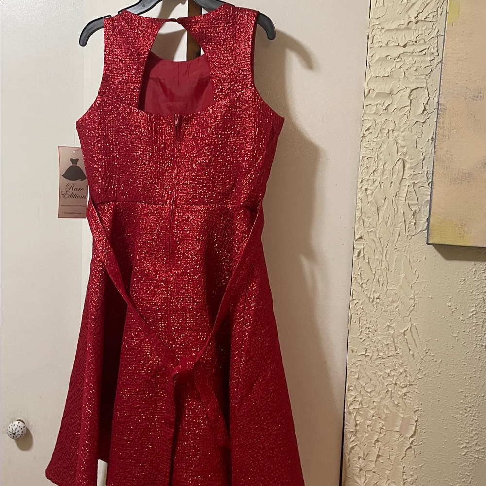 Rare Editions Vibrant Red Dress - Picture 3 of 8